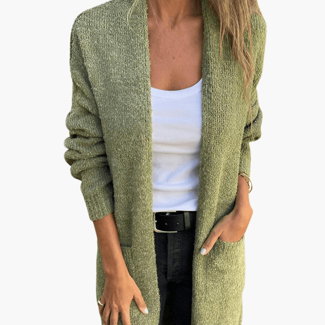 Liseoura | Women's Open Front Longline Knit Cardigan