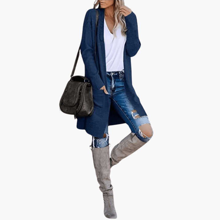 Liseoura | Women's Open Front Longline Knit Cardigan