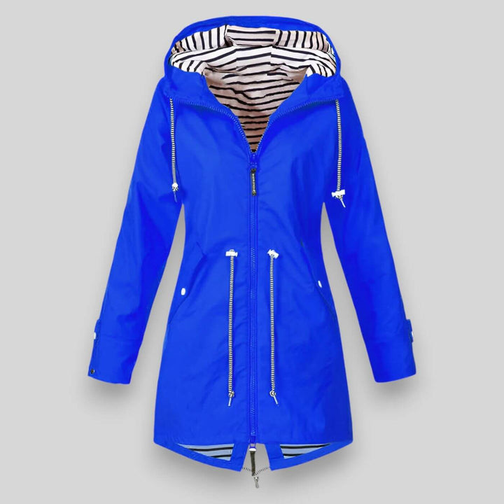 Lisetteina | Women's Sleek Waterproof Jacket — Bright blue