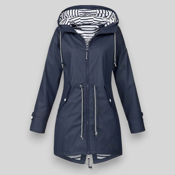 Lisetteina | Women's Sleek Waterproof Jacket — Navy blue