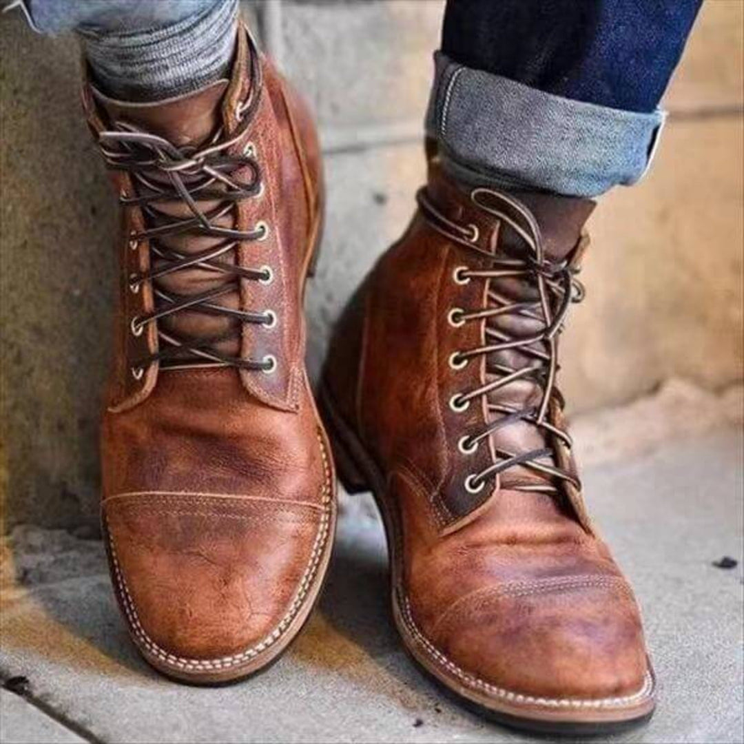 Lucian | Men's Leather Boots with Comfortable Fit — 1