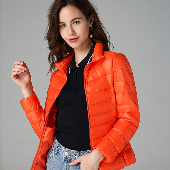 Lyralia | Women's Packable Down Jacket – Ultra-Light Puffer Jacket — Orange