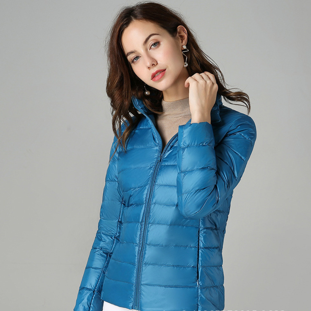Lyralia | Women's Packable Down Jacket – Ultra-Light Puffer Jacket — Sky Blue