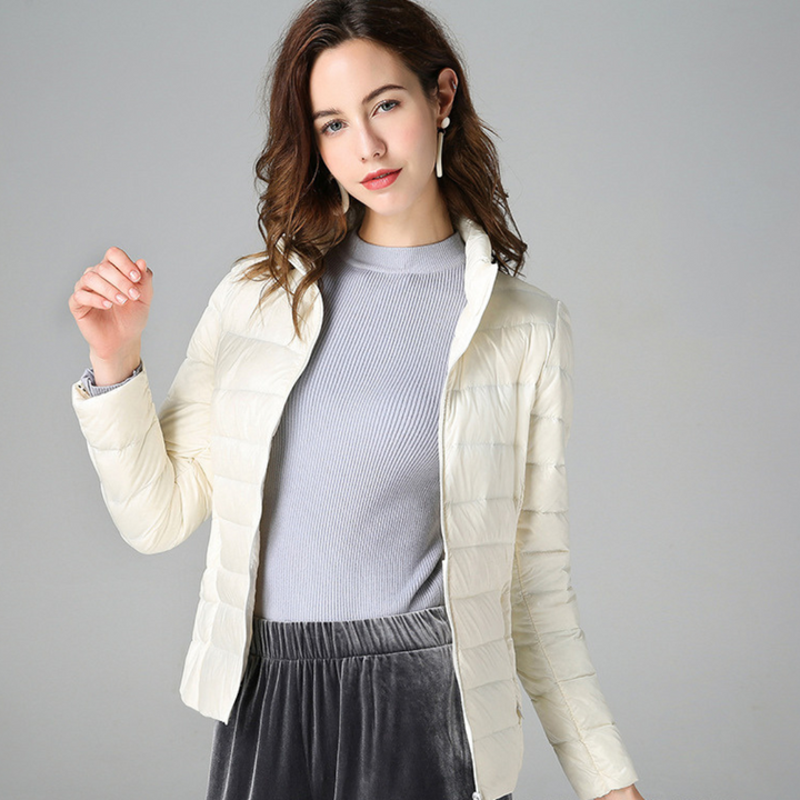 Lyralia | Women's Packable Down Jacket – Ultra-Light Puffer Jacket — White
