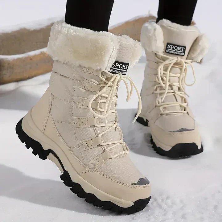 Lyraria | Women's warm Waterproof Snow Boots — Beige