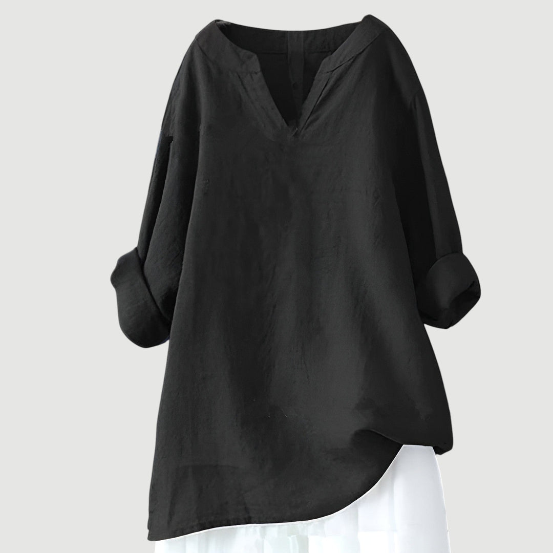Oversized airy shirt with simple design on clean background