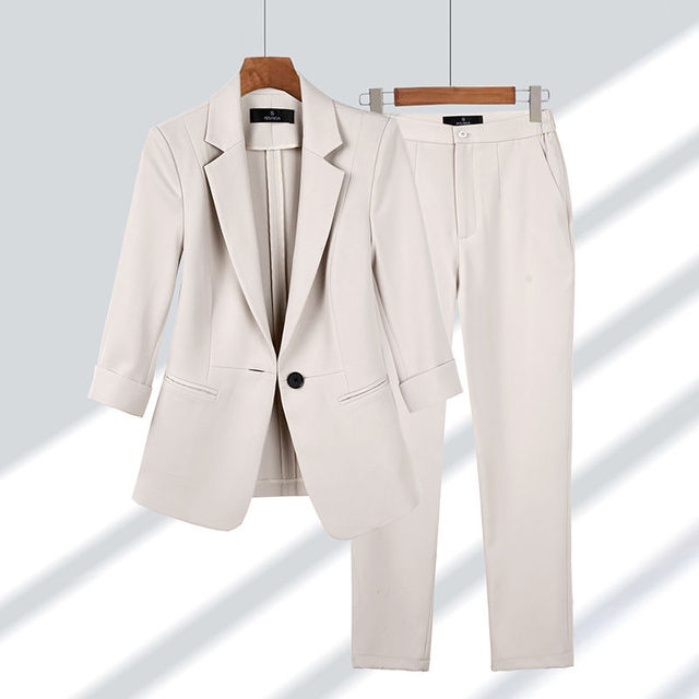 Maeina | Women's Tailored Single-Button Formal Blazer Set — 2