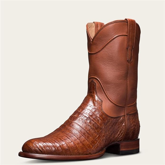 Marenella | Women's Classic and Comfortable Textured Leather Boots — Brown