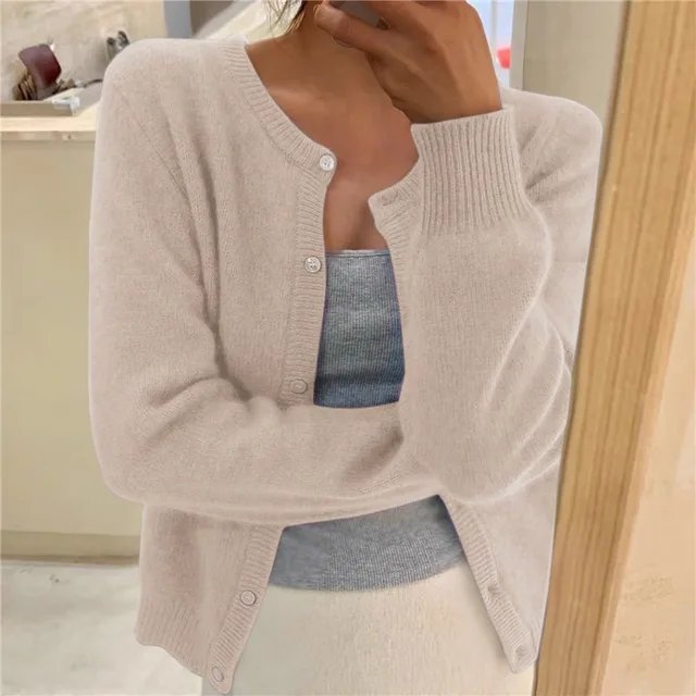 Melisancine | Women's Cardigan Cropped Cashmere Cozy Everyday Wear