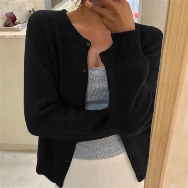 Melisancine | Women's Cardigan Cropped Cashmere Cozy Everyday Wear
