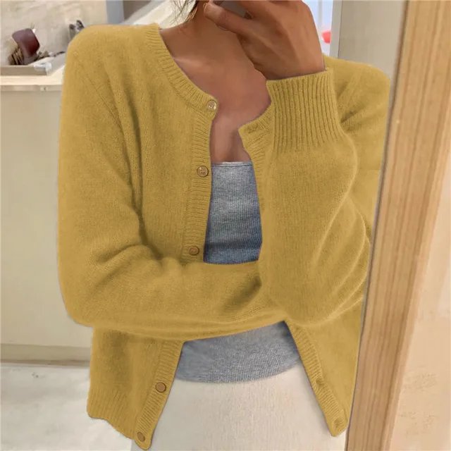 Melisancine | Women's Cardigan Cropped Cashmere Cozy Everyday Wear