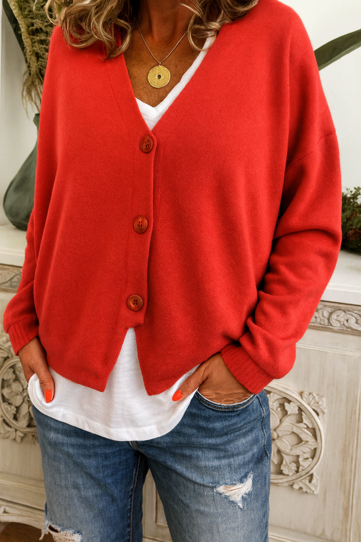 Melisandora | Women's Cardigan V-Neck Long Sleeve Everyday Wear