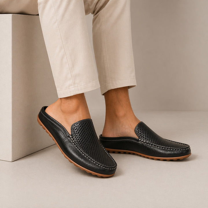 Mira | Women's Comfortable Men’s Leather Mule Summer Sandals — 2