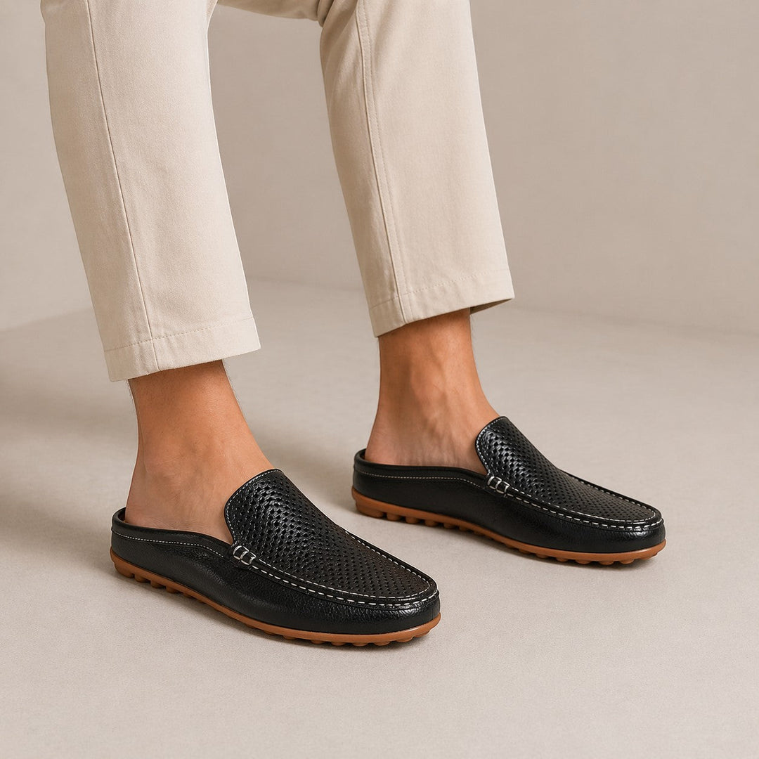 Mira | Women's Comfortable Men’s Leather Mule Summer Sandals — 3