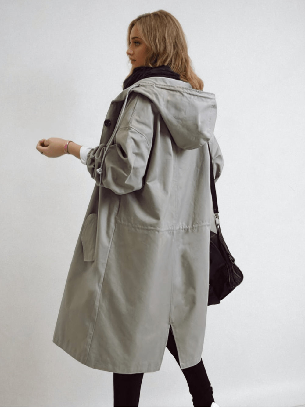 Miraora | Women's Packable Hooded Jacket – Lightweight Longline Coat — 2