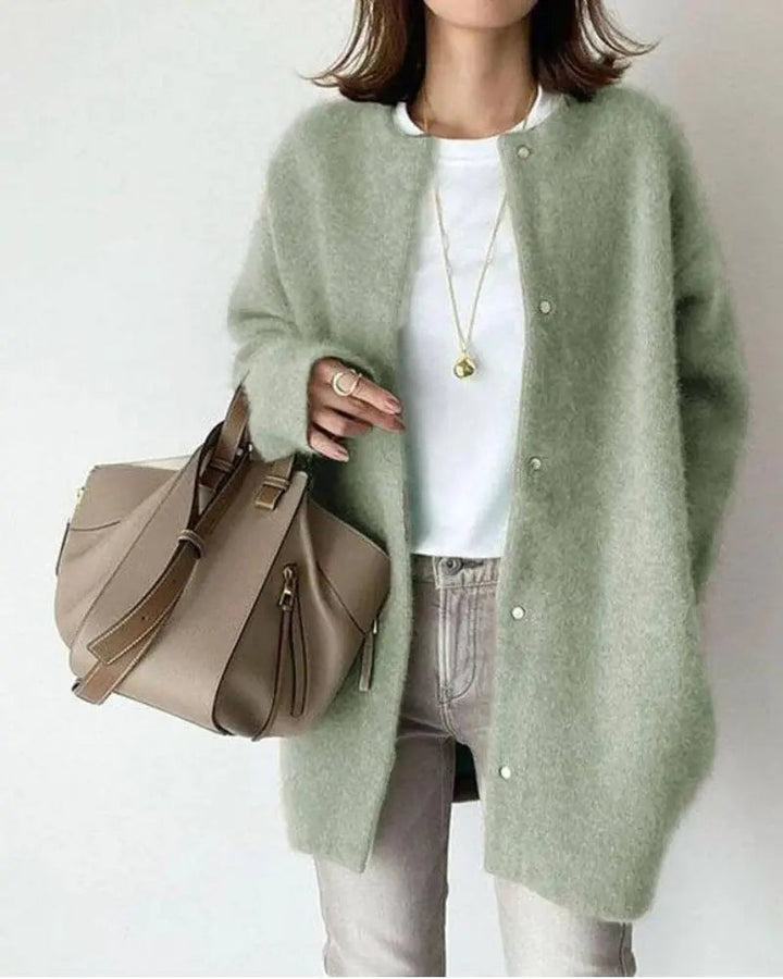 Nerinelle | Women's Cozy Wool Blend Cardigan with Deep Pockets in a Relaxed Fit — 2