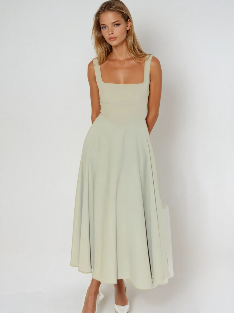 Nevaaine | Women's Wedding Guest Elegant Midi Dress Dresses — 1