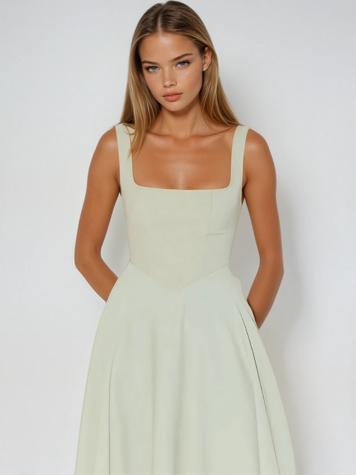 Nevaaine | Women's Wedding Guest Elegant Midi Dress Dresses — 2