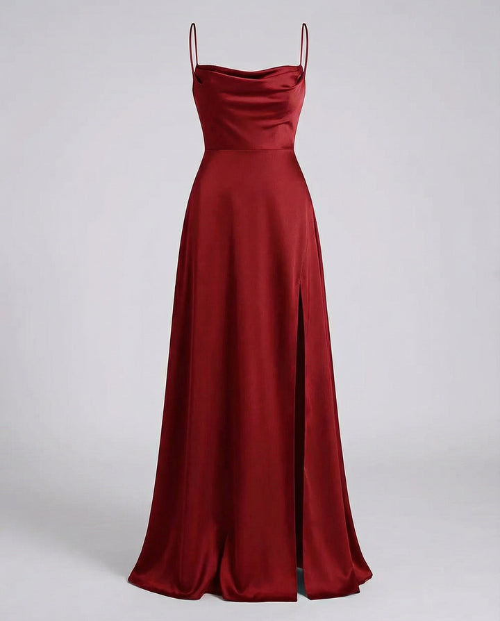 Nevariel | Women's Elegant Cowl Neck Evening Maxi Dress — 2
