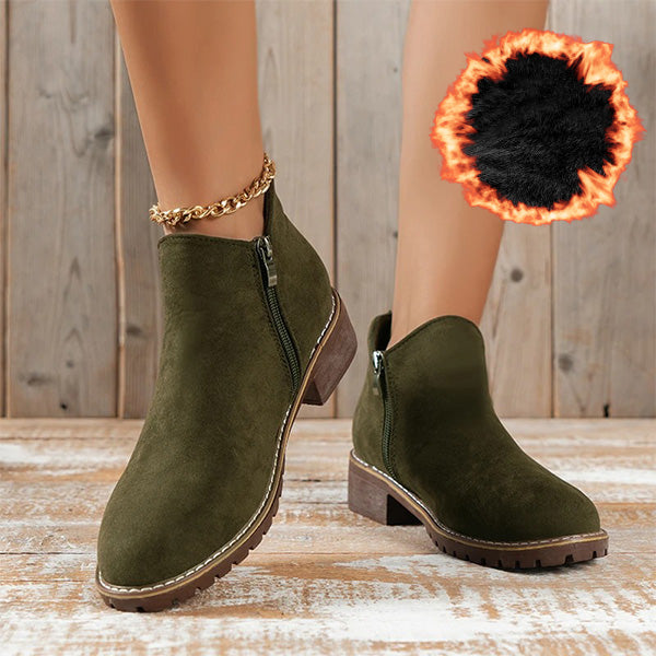 Ninonana | Women's ELEGANT ZIP BOOTS — Green