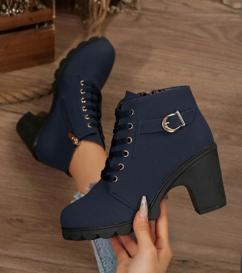 Ninonoura | Women's Orthopedic Ankle Boots — Blue