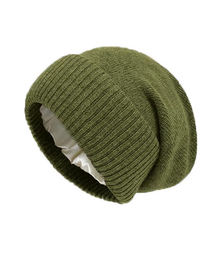 Ninonstine | Women's Cozy Knit Beanie with Satin Lining and Stretch Fit Sweaters — 1