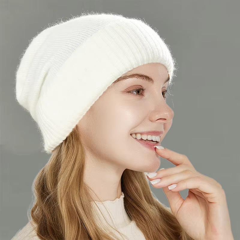 Ninonstine | Women's Cozy Knit Beanie with Satin Lining and Stretch Fit Sweaters — 2