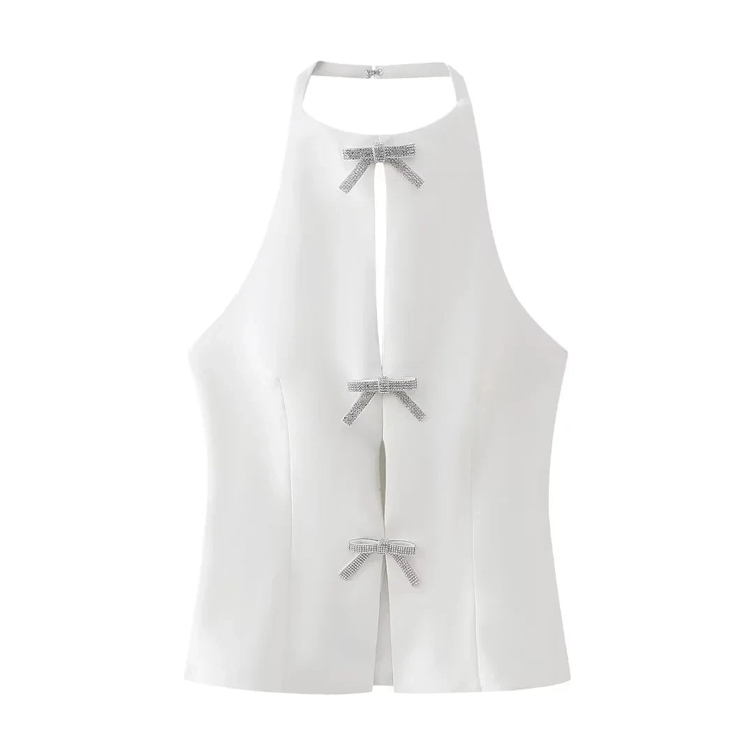 Niraisse | Women's Casual Stretch Sleeveless Sling Top — White