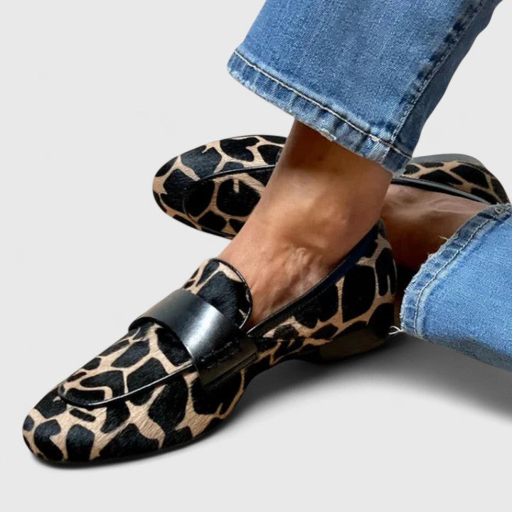 Nylawen | Women's Animal Print Orthopedic Slip-On Loafers