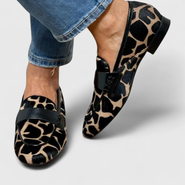 Nylawen | Women's Animal Print Orthopedic Slip-On Loafers