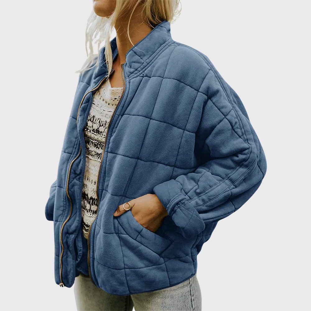 Odelanthe | Women's Puffer Jacket Oversized Quilted Bomber Cozy Winter Outdoor