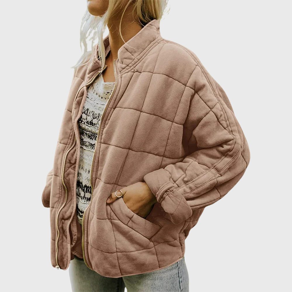 Odelanthe | Women's Puffer Jacket Oversized Quilted Bomber Cozy Winter Outdoor