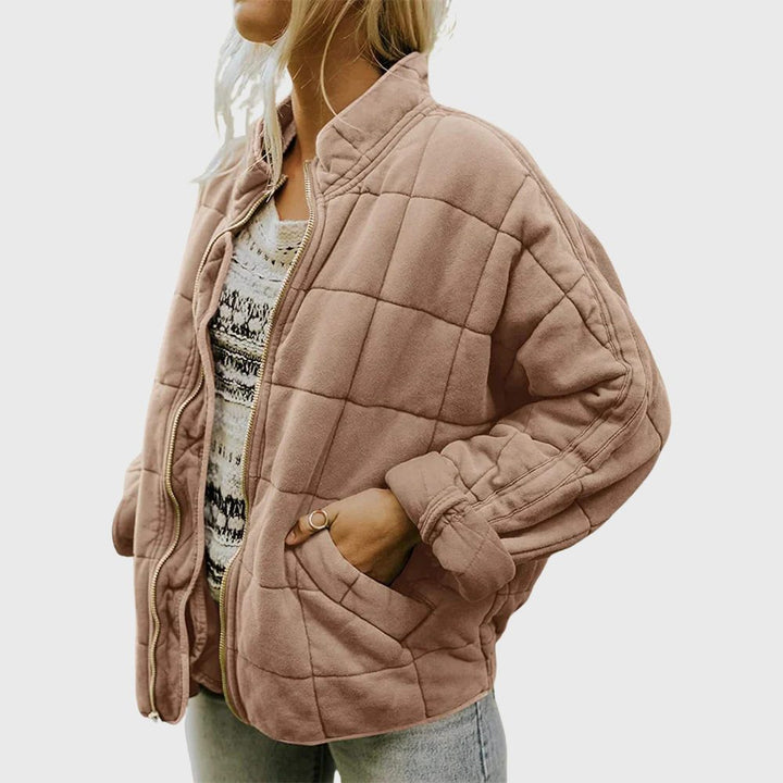 Odelanthe | Women's Puffer Jacket Oversized Quilted Bomber Cozy Winter Outdoor