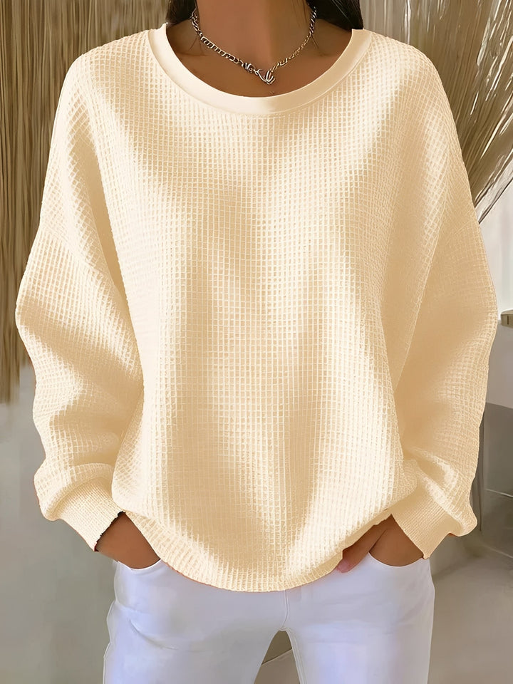 Odelria | Women's Knit CLASSIC COZY SWEATER — Apricot