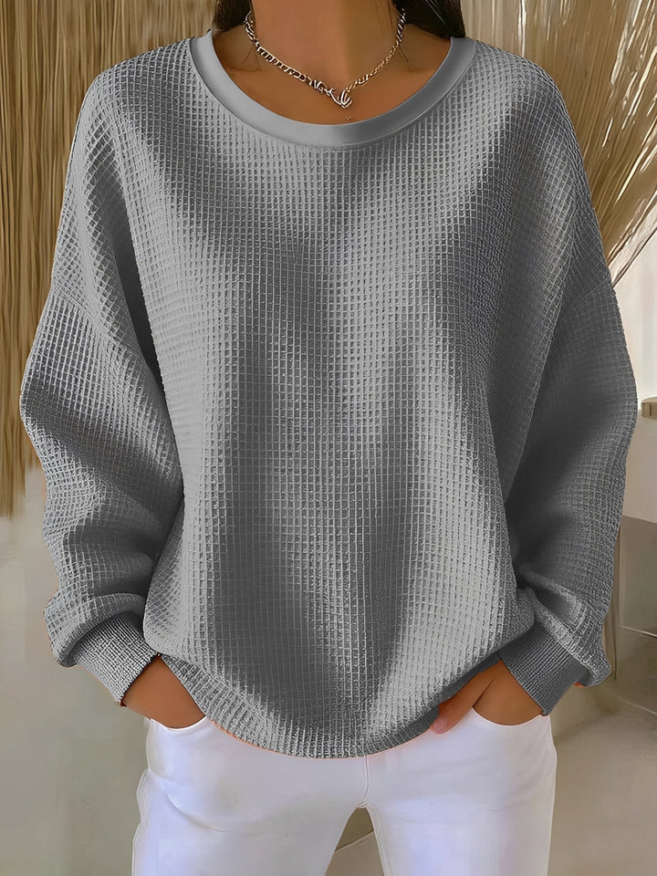 Odelria | Women's Knit CLASSIC COZY SWEATER — Grey