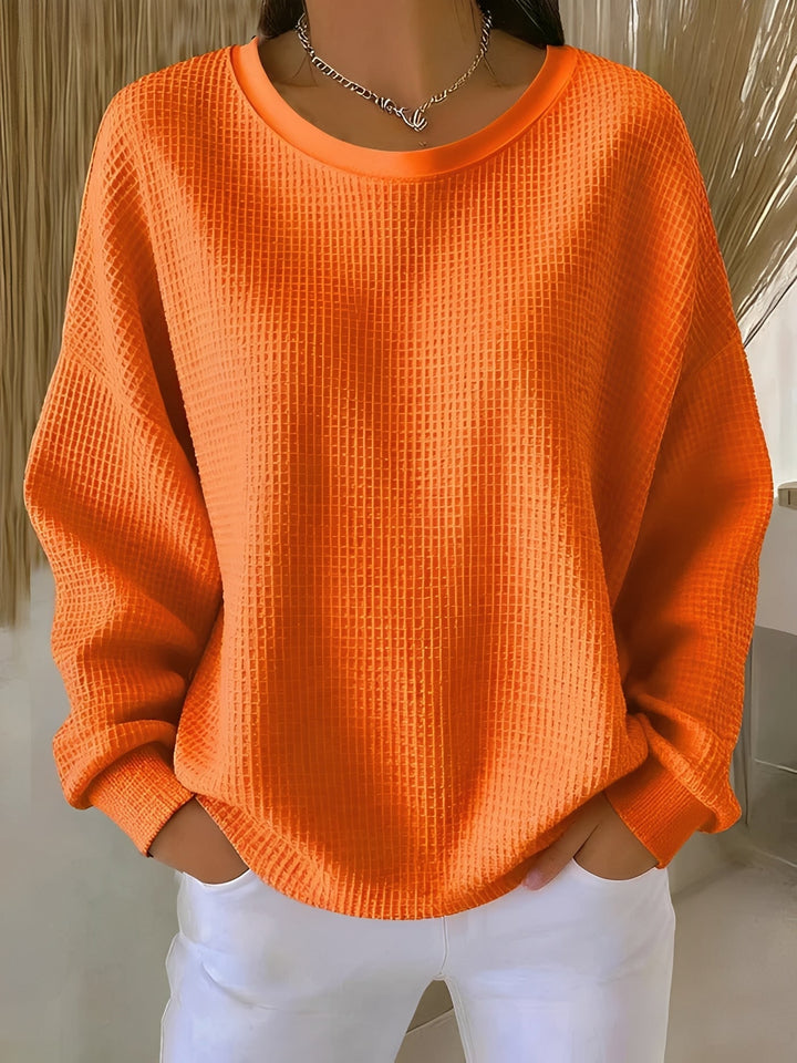 Odelria | Women's Knit CLASSIC COZY SWEATER — Orange