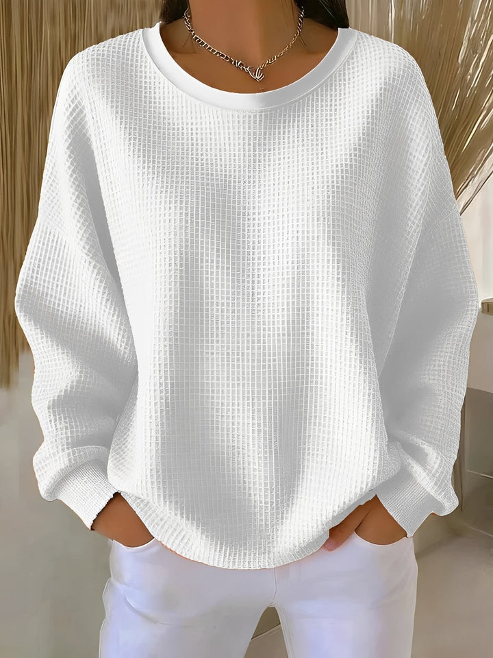 Odelria | Women's Knit CLASSIC COZY SWEATER — White