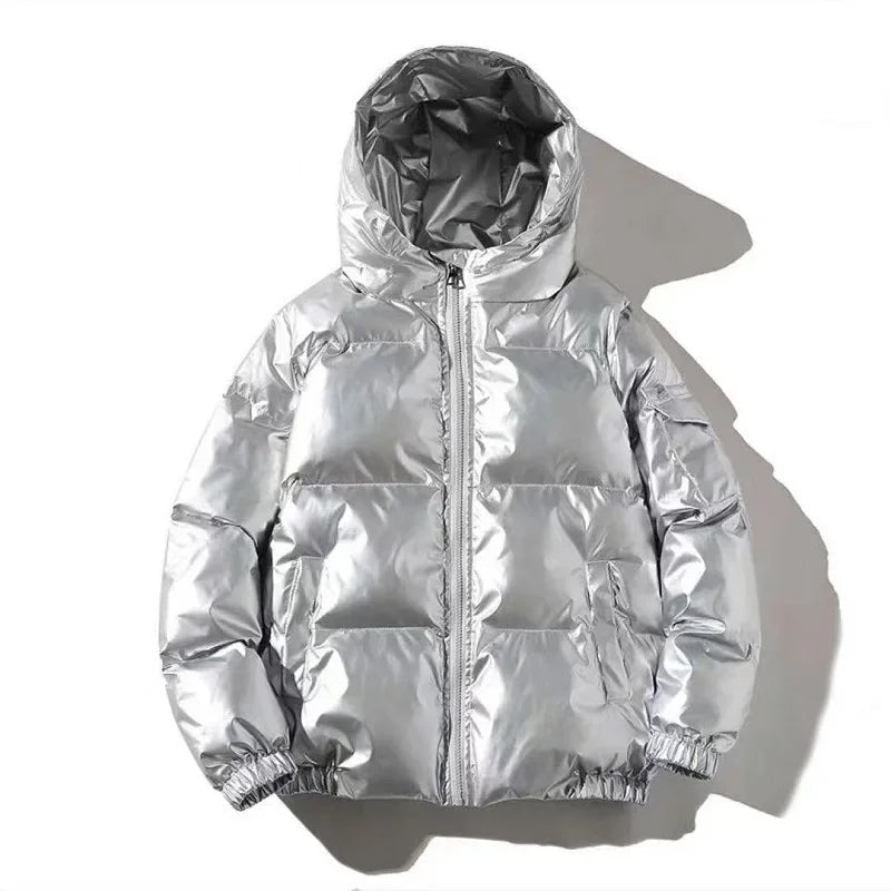 Oriita | Women's Thick Waterproof puff Jacket | Windproof Jacket — Hooded Silver
