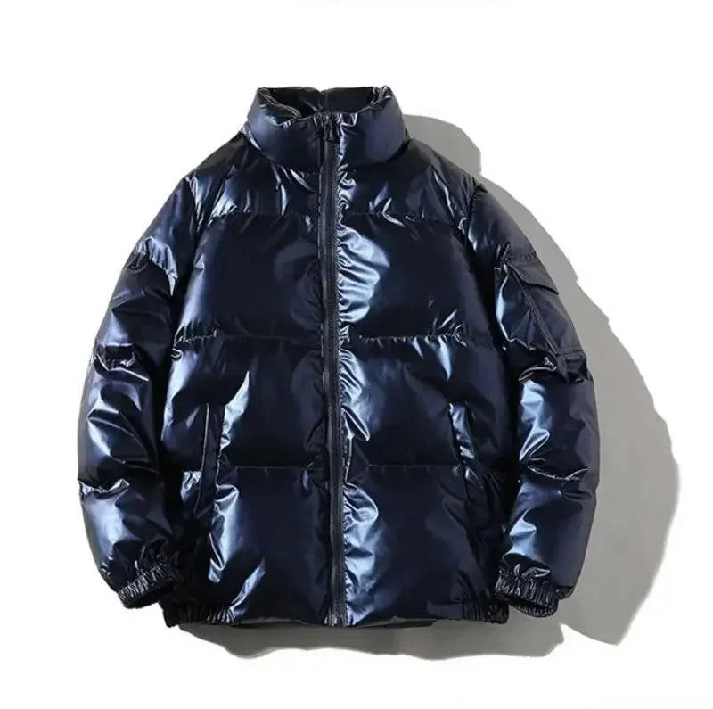 Oriita | Women's Thick Waterproof puff Jacket | Windproof Jacket — Stand Collar Blue