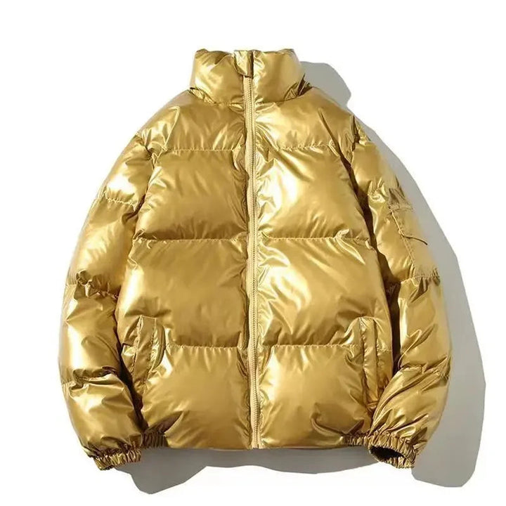 Oriita | Women's Thick Waterproof puff Jacket | Windproof Jacket — Stand Collar Golden