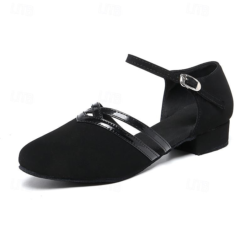 Suede sole dance shoes bottom view plain background product image
