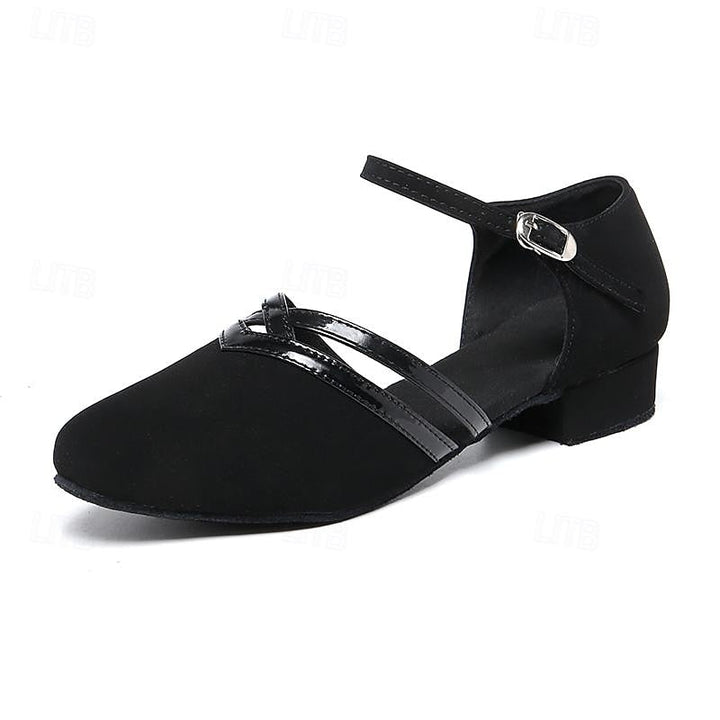 Suede sole dance shoes bottom view plain background product image