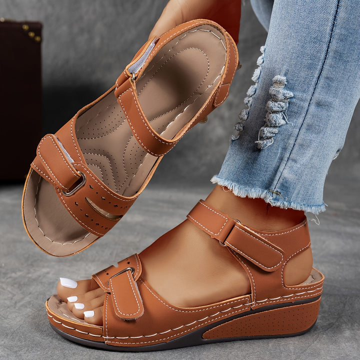 Ottildessa | Women's Comfortable Orthopedic Comfort Sandals with Adjustable Straps and Cushioned Insoles — Brown