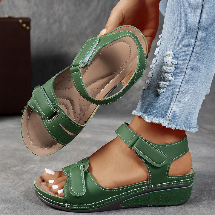 Ottildessa | Women's Comfortable Orthopedic Comfort Sandals with Adjustable Straps and Cushioned Insoles — Green