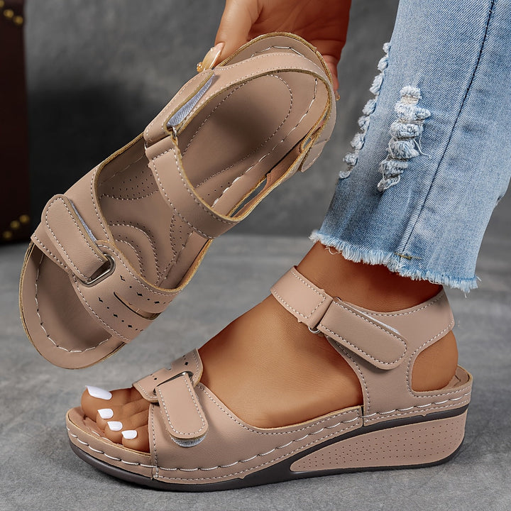 Ottildessa | Women's Comfortable Orthopedic Comfort Sandals with Adjustable Straps and Cushioned Insoles — Khaki