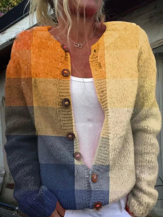 Ottilella | Women's Knit Elizabeth Cozy Cardigan — Orange