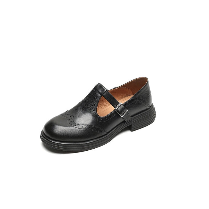 Perladora | Women's Comfort Slip-On CLASSIC MARY JANES Flats — Black