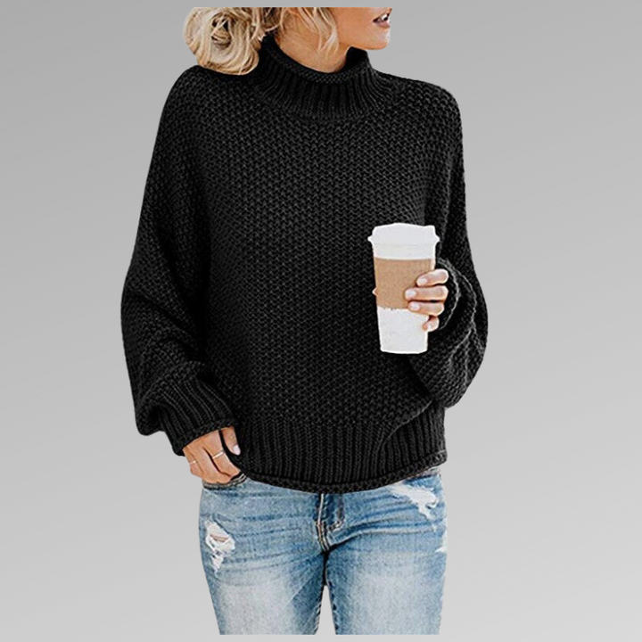 Perlaoura | Women's Turtleneck Sweater Cable Knit Chunky Layering