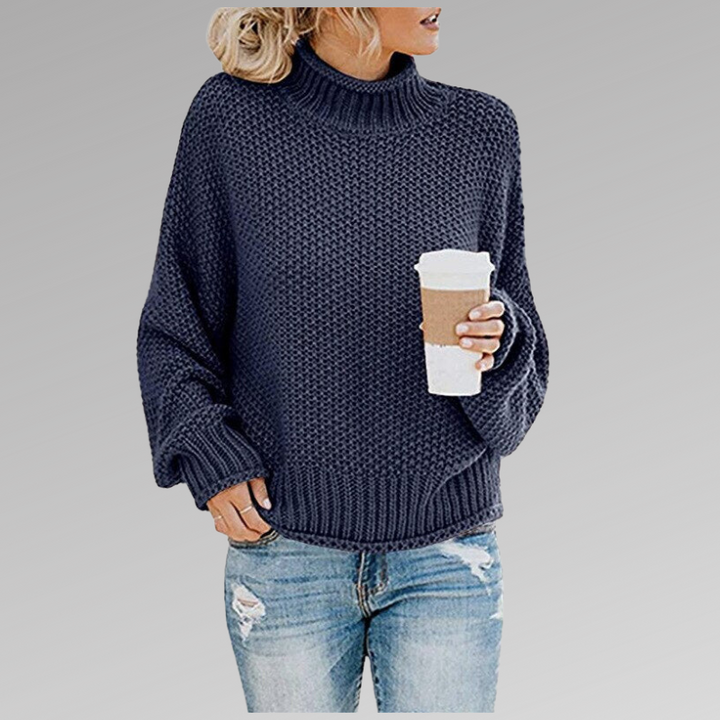 Perlaoura | Women's Turtleneck Sweater Cable Knit Chunky Layering