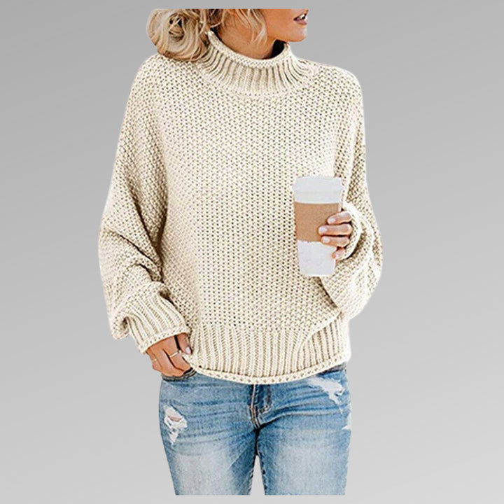 Perlaoura | Women's Turtleneck Sweater Cable Knit Chunky Layering